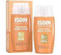 Crème Solaire Visage Fusion Water Magic Glow Spf 30 - Isdin - Effet Glow - Absorption Immédiate - 50ml