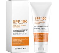 Creme Solaire Visage Spf 100, Sunscreen Spf 100, Moisturising Sun Protection Cream, Résistant à L'eau, Respirant, Convient à Tous Les Types De Peau, Creme Solaire Indice 100, Mini Travel Sunscreen