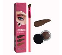 Crème Sourcils : Pommade & Pinceau Biseauté - Pour Sourcils Clairsemés | Applicateur Biseauté Doux Précis, Couvrance Naturelle Modulable, Imperméable Longue Tenue Anti-Coulures, Traçage Fin Détaillé