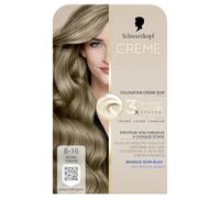 Schwarzkopf - Coloration Permanente - Creme Supreme - Resultat Couleur Uniforme - Coloration Creme Soin - Bonding - Pre-serum et Masque Soin - Couverture 100% Cheveux Blancs - 8-16 - Blond Cendre
