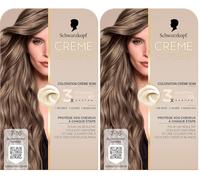 Creme Supreme - Schwarzkopf - Coloration Permanente- Resultat Couleur Uniforme - Coloration Creme Soin - Bonding - Pre-serum et Masque Soin - Couverture 100% Cheveux Blancs - 7-16 -Blond Fonce Cendre