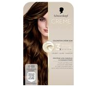 Schwarzkopf - Coloration Permanente - Creme Supreme - Resultat Couleur Uniforme - Coloration Creme Soin -Bonding - Pre-serum et Masque Soin -Couverture 100% Cheveux Blancs- 6-68 -Chatain Clair Caramel