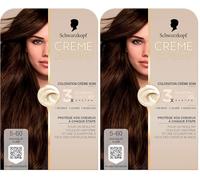 Creme Supreme - Schwarzkopf - Coloration Permanente- Resultat Couleur Uniforme - Coloration Creme Soin - Bonding - Pre-serum et Masque Soin - Couverture 100% Cheveux Blancs - 5-60 - Chocolat Clair
