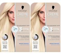 Creme Supreme - Schwarzkopf - Coloration Permanente - Resultat Uniforme - Pre-serum - Eclaircissant - Masque Soin Bleu - Anti-Reflet Jaunes - Decolore jusqu'à 9 tons - L1++ - Blond Très Très Clair