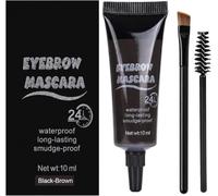 Crème teintante pour sourcils effet relief, tenue longue durée, waterproof et sans bavures, pour un rendu naturel - Mascara pour sourcils avec brosse