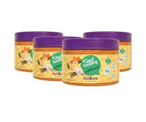 Crème Vanille et Cannelle Realfooding 1 kg nut&me | Saveur vanille | Riche en fibres | Source de fer | Source de potassium | Faible teneur en sel | Vegan | Sans gluten | Pack 4 x 250g