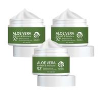 Crème visage à l'aloe vera - Soin hydratant visage pour femmes, crème visage nourrissante au collagène et gel d'aloe vera vegan pour tous types de peau (3)