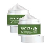 Crème visage à l'aloe vera - Soin hydratant visage pour femmes, crème visage nourrissante au collagène et gel d'aloe vera vegan pour tous types de peau (2)