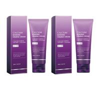 Crème Visage Anti Âge avec Raffermissant Calcium & Peptides Collagène - Crème Acide Hyaluronique Triple Action avec Céramides contre Rides, Hydratation Peau, Élasticité Jour Nuit (2pcs)