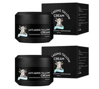Crème Visage Anti-Âge pour Hommes à la Graisse de Bœuf - Formule 100% Issue d'Élevage à l'Herbe : Raffermit la Peau et Atténue les Ridules (50 g)
