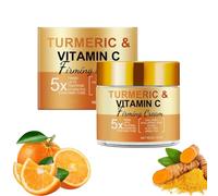 Crème Visage Au Curcuma et à La Vitamine C,Cremes Eclaircissante Hydratante Anti Tache Visage,Crème Hydratante Au Collagène Pour Taches Sombres,Cremes Eclaircissante Peau Noir,Texture Légère - 60g (1)