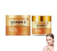 Crème visage au curcuma et à la vitamine C, hydratant raffermissant au collagène pour le visage, anti-âge, correcteur de taches brunes, anti-taches de vieillesse, lisse les rides et ridules (1pcs)