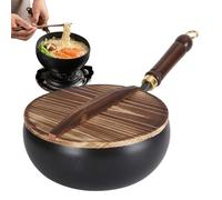 Crèmes frites - Crèmes antiadhésives | Pot en stock avec couvercle | Pannature non bâton réutilisable | Ustensiles de cuisine et gadgets pour cuisson, cuisson, saut, camping, friture, ragoût