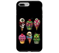 Crèmes glacées d'halloween et Cupcakes Monstres Horreur Effrayant drôle Coque pour iPhone 7 Plus/8 Plus