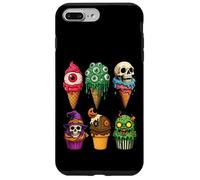 Crèmes glacées d'halloween et Cupcakes Monstres Horreur Effrayant drôle Coque pour iPhone 7 Plus/8 Plus
