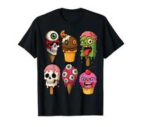 Crèmes glacées d'halloween et Cupcakes Monstres Horreur Effrayant drôle T-Shirt