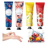 Crèmes Mains Hydratantes,Crème pour les Mains,Crème pour Mains Sèches,Coffret Creme Femme,Hydratant et Réparation pour les Mains,Cadeau Anniversaire Femme/Fête des Mères,30g,4 pièces