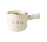 Crémier compact en céramique, bordure argentée, flux de coulée précis pour la sauce café, ustensiles de cuisine, distributeur de condiments en céramique à bords argentés