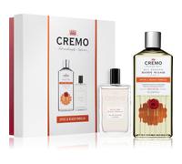CREMO Coffret homme Épices & Vanille Noire - Eau de Toilette & Gel Douche | Parfum signature aux notes gourmandes et épicées. Présenté dans un sac en coton réutilisable. Idéal à offrir ou à s'offrir.
