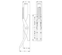 Crémone à levier 902 et cylindre pour tringle carré de 16mm - - TT902Z16V
