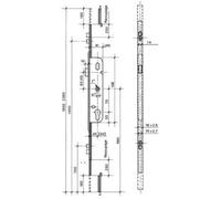 Crémone barillet axe 35mm ajustable haut et bas longueur 2030mm - FERCO - G-24750-20-L-1