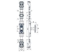 Crémone décorative RY16D brut pour tringle 16 x 5 mm JARDINIER MASSARD J041147