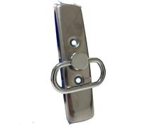 Crémone en applique avec anneau nickelé - Aluminium - Axe : 7mm