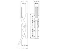 Crémone à levier 902 et cylindre pour tringle carré de 16mm - - TT902Z16V