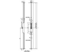 Vachette Crémone pompier ST 740 – poignée rotative, aluminium