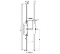 Crémone pompier 742 rotative coupe-feu sans tringle inox - - 12741000