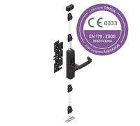 Crémone pompier - à rotation - OMNiiA - sans tringle - gris TIRARD