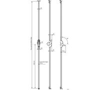 Crémone pompier AEROLIS levier basculant à 90° sans tringle blanc - VACHETTE - 18393000