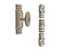Crémone rustique fonctionnelle ROLLINGER + sachet d'accessoires pour tringle 16x8 - Blanc 9016 - CRF168BT6EB