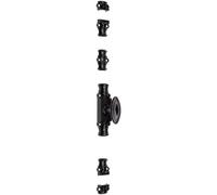 Jardinier Massard – Crémone rustique RY16 série légère – tringle 16x5 mm – époxy noir – bouton noir