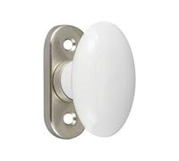 Crémone Uni, porcelaine de limoges nickelé mat blanc