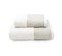Creole Emily Lot de 2 Serviettes de Bain en Coton Crème