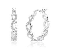 creole grande boucles d'oreilles 925 argent boucle d'oreille anneau earrings créoles grosse hypoallergénique femme fantaisie Love Strass ovales earrings for women