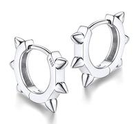 Creole Strass Argent Boucle Oreille Femme Strass 925 Sterling Anneau Clou Petites Zirconium Pendentif Cercle Hérisson Cadeau Noël Maman Copine Jeune Ado