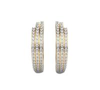Créoles Celebrity en argent sterling 925 | Plaqué or | Numéro de pierre : 120 | Taille de la pierre : 0,01-0,10 mm | Poids : 1,14 ct | Forme : Ronde | 8,228 grammes | LKE_G_00071