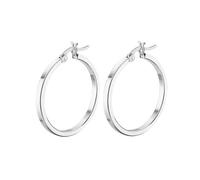 Créoles Lotus Silver Fil Carré 2mm