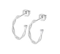 Créoles Lotus Silver Torsadées Argent