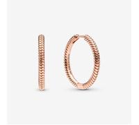 Créoles - PANDORA - Moments - Or rose 585/1000 - Chaîne maille serpent - Femme
