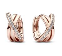 Créoles PANDORA Pavé Croisées