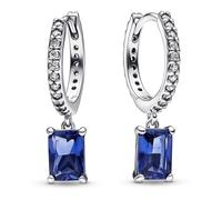 Créoles PANDORA Rectangle Scintillant Bleu