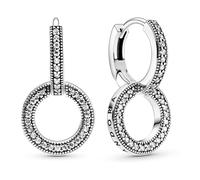 Créoles PANDORA rondes et Signature Pandora