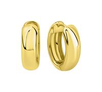 Créoles pliantes ZEEme Basic en argent sterling 925/- plaqué or brillant oval...
