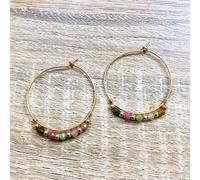 Créoles selma tourmaline d'eau