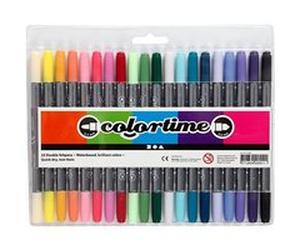Creotime 20 épingles doubles colorées Multicolor G