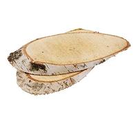 Creotime Disques de troncs d'arbres en bois 15x9x0,2 cm 7 pièces Jaune G