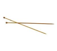 Creotime aiguilles à tricoter bambou 5 mm 35 cm Ivoire G